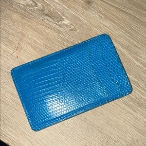 Blue Textured Card Holder